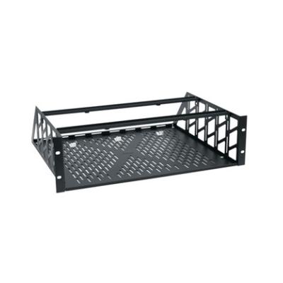 3RU Knockdown Clamping Rackshelf Black